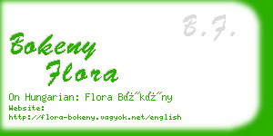 bokeny flora business card